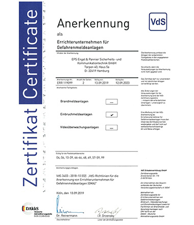 EPS Zertifikat